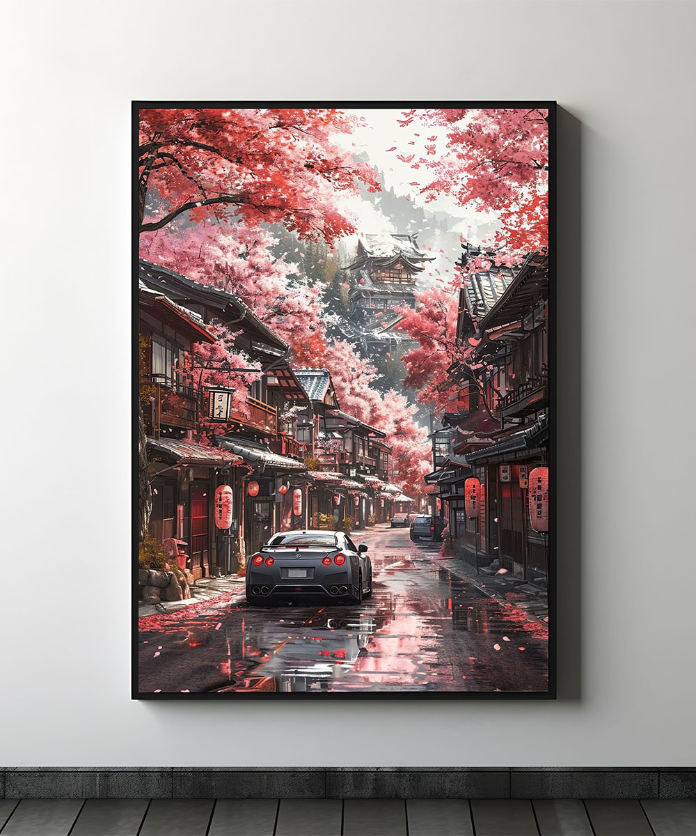 Nissan GTR chinese-framed poster - Myllao Creativity